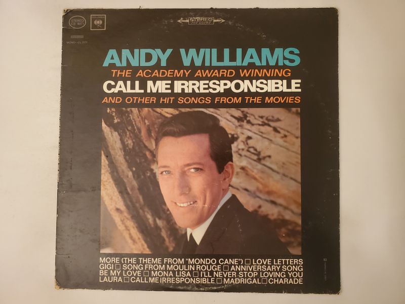 Andy Williams Call Me Irresponsible and Other Hit Songs From the Movies vinyl record